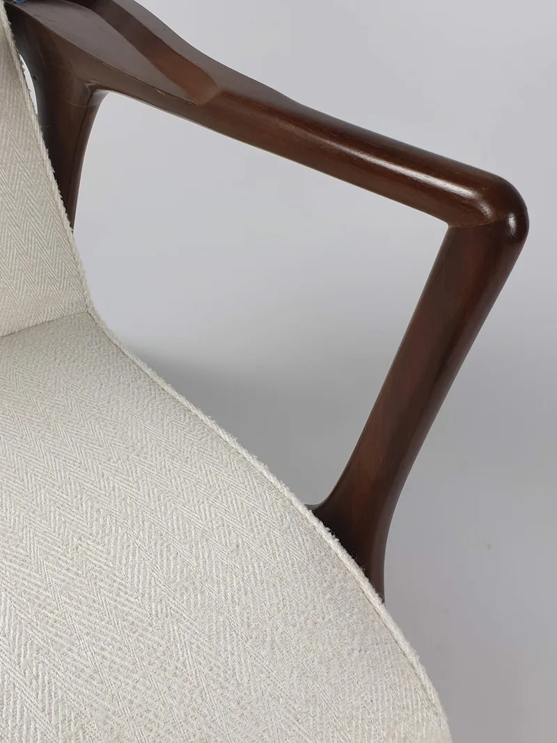 Vladimir Kagan Contour lounge chair na de herstoffering, beeld 2