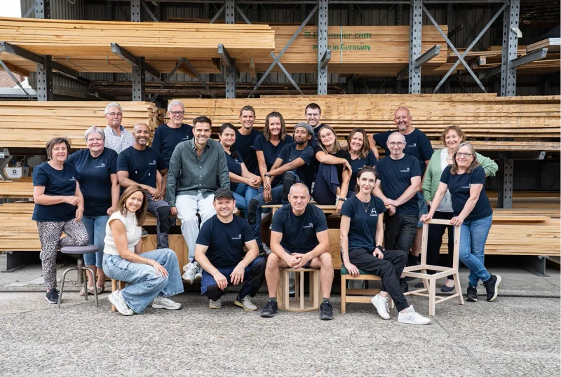 Het team van Cammers in het atelier in Mechelen