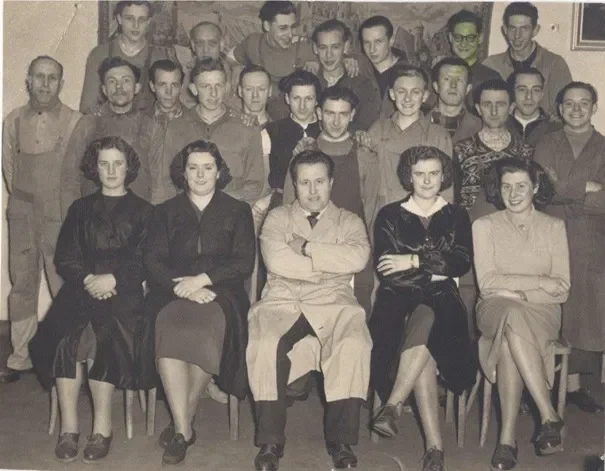 Het team van Cammers in de jaren vijftig
