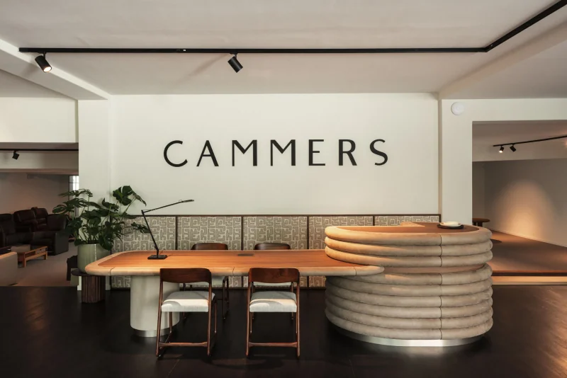 De showroom van Cammers in Mechelen