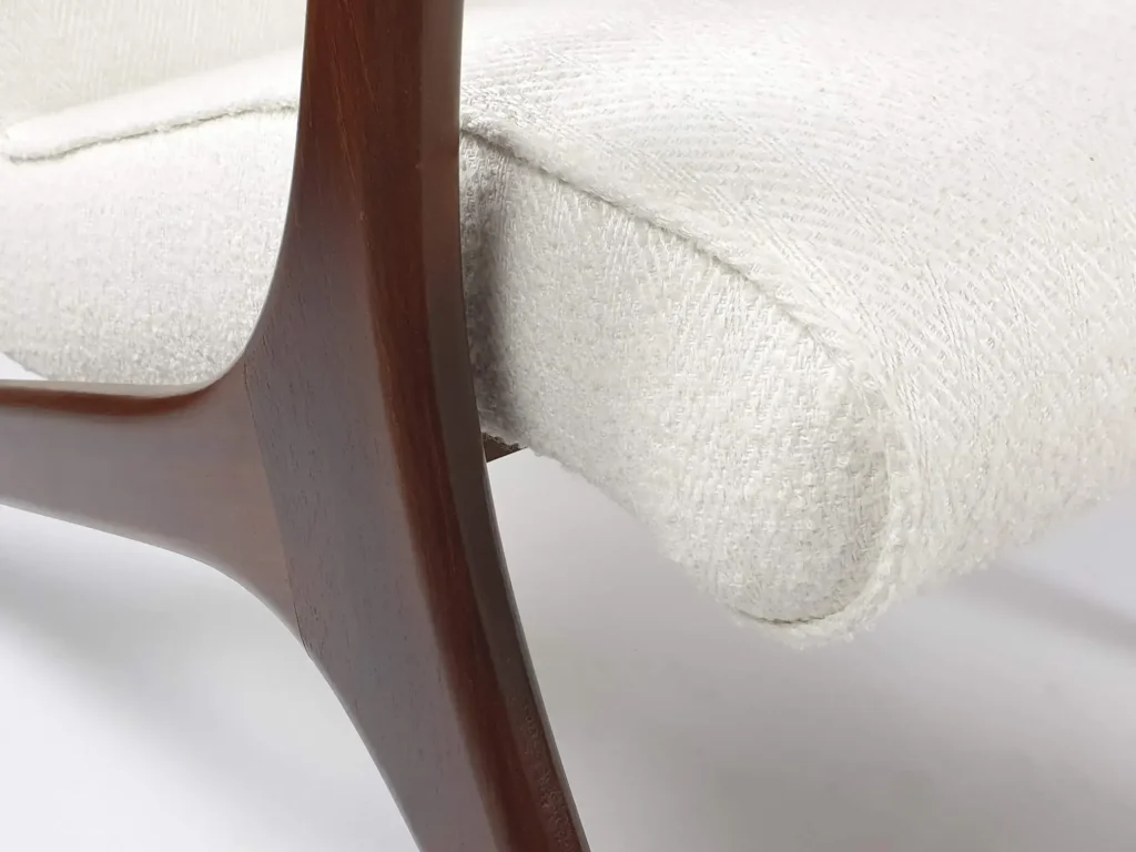 Vintage Lounger met Ottoman